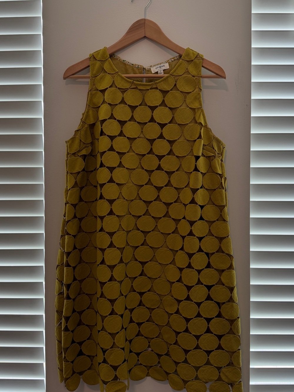 Umgee Olive-Green Circle-Texture Sleeveless Dress